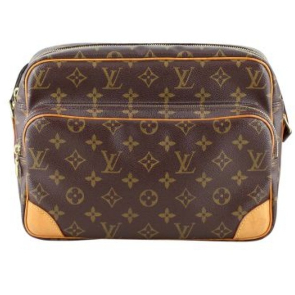 Louis Vuitton Nile Shoulder Bag GM Brown Canvas